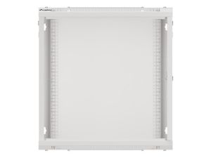 Комуникационен шкаф Lanberg rack cabinet 19" wall-mount 12U/600x600 for self-assembly with metal door grey (flat pack)