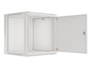 Комуникационен шкаф Lanberg rack cabinet 19" wall-mount 12U/600x600 for self-assembly with metal door grey (flat pack)