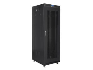 Комуникационен шкаф Lanberg rack cabinet 19" free-standing 37U / 600x800 self-assembly flat pack with mesh door LCD, black