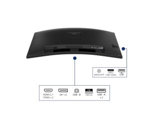 Монитор Philips 34B2N3500C, 34" Curved 1500R, VA, WLED, 3440x1440@120Hz, 4ms GtG, 350cd m/2, 3500:1, 50M:1 DCR, Adaptive Sync, FlickerFree, SoftBlue, 5Wx2, Tilt, Height Adjust, Swivel, 2xHDMI, DP, USB hub