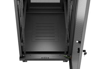 Комуникационен шкаф Lanberg rack cabinet 19" free-standing 32U/600X1000 (FLAT PACK) with mesh door LCD black