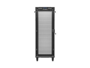 Комуникационен шкаф Lanberg rack cabinet 19" free-standing 32U/600X1000 (FLAT PACK) with mesh door LCD black