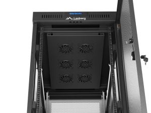 Комуникационен шкаф Lanberg rack cabinet 19" free-standing 32U/600X1000 (FLAT PACK) with mesh door LCD black