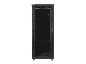 Комуникационен шкаф Lanberg rack cabinet 19" free-standing 32U / 600x600 self-assembly flat pack, black