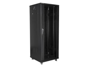 Комуникационен шкаф Lanberg rack cabinet 19" free-standing 32U / 600x600 self-assembly flat pack, black