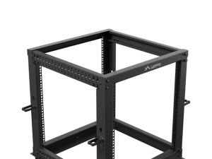 Комуникационен шкаф Lanberg open rack 19" 12U 600x600-1100 adjustable, black