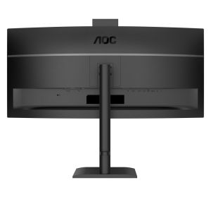 Монитор AOC CU34E4CW, 34" Curved 1500R, VA, WLED, 3440x1440@120Hz, 4ms GtG, 1ms MPRT, 350cd m/2, 3500:1, 50M:1 DCR, Adaptive Sync, FlickerFree, Anti-Blue Light, 5Wx2, Webcam 5MP, Tilt, Height Adjust, Swivel, 2xHDMI, DP, USB hub, KVM, RJ45