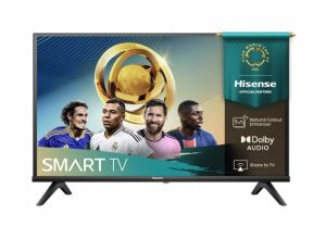 Телевизор Hisense 32" A4Q, HD 1366x768,3000:1, DLED, HLG, DTS Virtual X, Smart TV, WiFi, WiFi Direct, BT, VIDAA U7,Anyview Cast, 2xHDMI, 2xUSB, LAN, CI+, DVB-T2/C/S2, Black