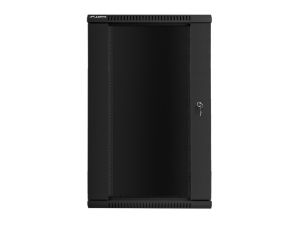 Комуникационен шкаф Lanberg rack cabinet 19" wall-mount 22U / 600x450 for self-assembly (flat pack), black