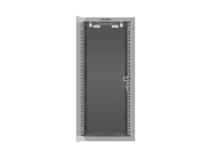 Комуникационен шкаф Lanberg rack cabinet 10" wall-mount 12U/280x310 for self-assembly with glass door grey (flat pack)