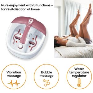 Масажор Beurer FB 35 Foot spa with aromatherapy, Foot spa with pedicure, temperature control, massage & magnetic field application; 3 attachments; 3 functions