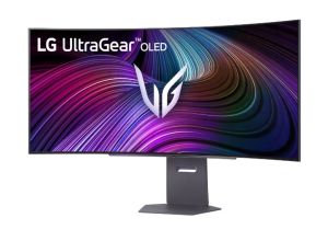 Монитор LG 45GX90SA-B, 44.5", OLED UltraGear 21:9 Curved Smart, 0.03 ms, WQHD (3440x1440), 240Hz, HDR 400, 1500000:1, 250 cd/m2, DCI-P3 98.5%, VRR, Free-sync, G-Sync, USB-C, PD 65W, HDMI, DP, PBP, Speakers 7W x2, Bluetooth, LG Switch, Height, Swivel, Tilt
