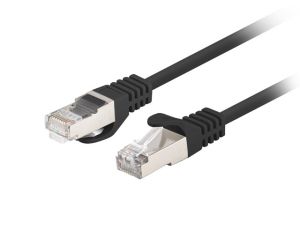 Кабел Lanberg patch cord CAT.6 FTP 0.25m, Fluke Passed, black (10-pack)