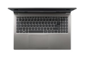 Лаптоп Acer Aspire 15,AL15-33P-359M, Intel Core 3 N355(8C/8T, up to 3.90GHz, 6MB), 15.6" FHD (1920x1080) IPS SlimBezel LCD, 16GB DDR5 4600MHz, 512GB PCIe NVMe SSD, Intel UMA, 2M FHD Cam,WiFi 6, BT 5.1, No OS, Nat Titanium