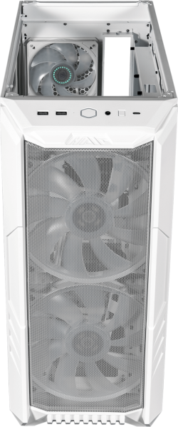 Компютърна кутия Cooler Master HAF 500 Mid Tower ATX стъклен панел бяла (H500-WGNN-S00)