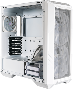 Компютърна кутия Cooler Master HAF 500 Mid Tower ATX стъклен панел бяла (H500-WGNN-S00)