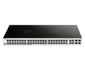 Суич D-Link DGS-1210-52, 48 портов 10/100/1000 Base-T port with 4 x 1000Base-T /SFP ports, управляем, за монтаж в шкаф