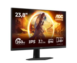 Монитор AOC 24G4ZR, 23.8" Fast IPS WLED, 1920x1080@260Hz (OC, Native 240Hz), 1ms GtG, 0.3ms MPRT, 300cd m/2, 1000:1, Adaptive Sync, FlickerFree, Anti Blue Light, Tilt, Height Adjust, Pivot, Swivel, 2xHDMI, DP