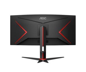 Монитор AOC CU34G2XP/BK, 34" Curved 1500R VA, WLED, 3440x1440@180Hz, 1ms GtG, 1ms MPRT, 430 cd/m2, 4000:1, 80M:1 DCR, Tilt, Height Adjust, Swivel, 2xHDMI, 2xDP, USB hub