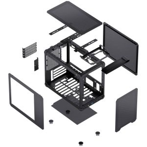 Кутия Jonsbo C6 MAX Micro-ATX - Black