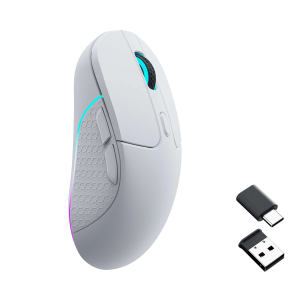 Геймърска Безжична мишка Keychron M3, Matte White