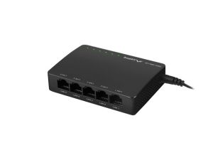 Комутатор Lanberg Switch DSP2-1005-12V 5X 1Gb/S Unmanaged Gigabit Ethernet Desktop 12V