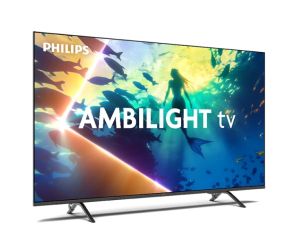 Телевизор Philips 43PUS8010/12, 43" 4K UHD LED, 3840x2160p, 60Hz, DVB-T/T2/T2-HD/C/S/S2, 60Hz, Ambilight 3, Pixel Precise UHD, HDR+, Titan OS, Dolby Atmos & DTS:X, 3*HDMI, 2*USB, VRR, 802.11ac, BT 5.2, 20W RMS, Black