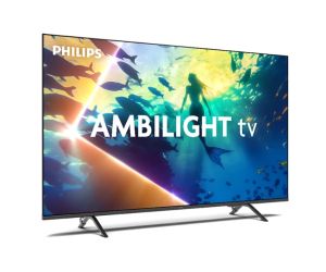Телевизор Philips 50PUS8010/12, 50" 4K UHD LED, 3840x2160p, 60Hz, DVB-T/T2/T2-HD/C/S/S2, 60Hz, Ambilight 3, Pixel Precise UHD, HDR+, Titan OS, Dolby Atmos & DTS:X, 3*HDMI, 2*USB, VRR, 802.11ac, BT 5.2, 20W RMS, Black