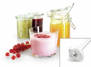 Пасатор Bosch MSM14200, Blender, CleverMixx, 400 W, Included transparent jug & chopper, White, deep red