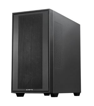 Компютърна кутия Chieftec Night Hunter Mid Tower E-ATX стъклен панел (GS-03B-BLK-OP)