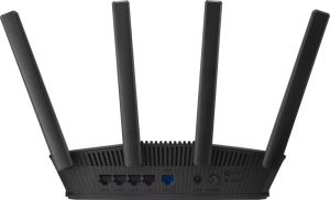 Рутер Asus Wireless Router, RT-BE55, BE3600, WiFi 7 AiMesh Extendable Router, 4K-QAM, MLO, 2.5G WAN port, Four 1G ports, Commercial-Grade Network Security, Parental Control, IoT network, Kid's network, VPN network, Black