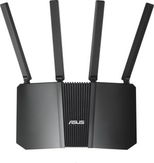 Рутер Asus Wireless Router, RT-BE55, BE3600, WiFi 7 AiMesh Extendable Router, 4K-QAM, MLO, 2.5G WAN port, Four 1G ports, Commercial-Grade Network Security, Parental Control, IoT network, Kid's network, VPN network, Black