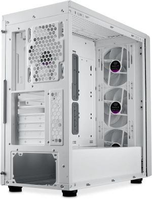 Компютърна кутия Cooler Master MasterBox Mid Tower ATX стъклен панел ARGB бяла (MB600-WGNN-S00)