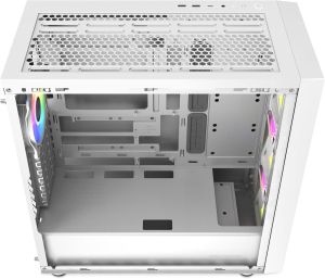Компютърна кутия Cooler Master MasterBox Mid Tower ATX стъклен панел ARGB бяла (MB600-WGNN-S00)