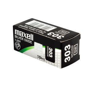 Бутонна батерия сребърна MAXELL SR44 SW/357/   1.55V