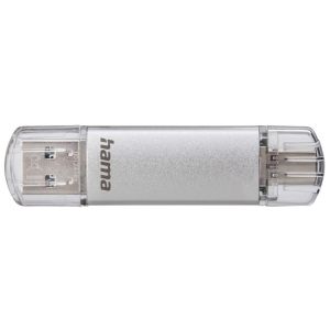 USB памет HAMA Тип USB-C/USB-A 3.0 Laeta, 32GB, 40 MB/s, silver