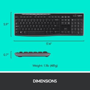 Комплект клавиатура и мишка Logitech MK270 BG/US безжична (920-004508)