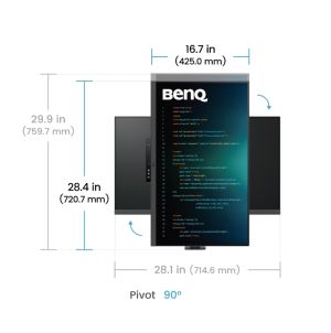 Монитор BenQ RD320UA 32" IPS, 3:2, 3840x2160, 4K BenQ Programming Monitor with Backlight and Flexible Arm, Nano Matte Panel, Coding Modes, ambient light detection auto-switch, 95% P3 wide color, HDMI2.0, DP1.4 x1, USB-C 90W x1, built-in speakers 2Wx2, Erg