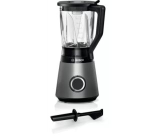 Блендер Bosch MMB6172S Series 4, VitaPower Blender, 1200 W, Glass ThermoSafe jug 1.5 l, Two speed settings and pulse function, ProEdge stainless steel blades made in Solingen, Silver