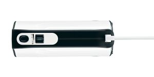 Миксер Bosch MFQ4020, Hand mixer, Styline, 450 W, with innovative FineCreamer stirrers, blender attachment, 5 speed settings, additional pulse/turbo setting, White -black