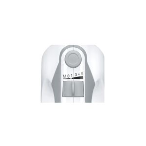 Миксер Bosch MFQ36400, Hand mixer, 450 W, 5 speed settings, additional pulse/turbo setting, white/grey