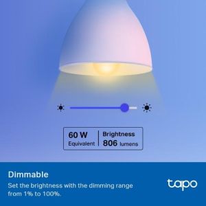 TP LINK TAPO L530E Смарт крушка   RGB 8.7W 806LM