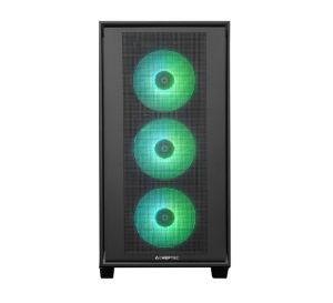 Компютърна кутия Chieftec Hunter 3 Mid Tower E-ATX стъклен панел ARGB (GS-03B-OP)