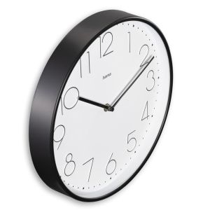 Hama "Corsica" Wall Clock, &Oslash; 30 cm, No Ticking, black/white