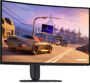 Монитор Dell Alienware AW3226DM, 31.5" Curved VA AG, WQHD 2560x1440, 95% DCI-P3, AMD FreeSync Premium, 240Hz, 1 ms GTG, 3000:1, 400 cd/m2, HDR, VRR, HDMI, DP, USB Hub, USB-C, PIP, PBP, Height Adjustable,Tilt, Black