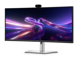 Монитор Dell P3426WEV, 34.1"  Curved Webcam Monitor, IPS Anti-Glare, 5ms, 100 Hz, 1500:1, 350 cd/m2, UW-QHD 3440x1440, 99% sRGB, HDMI, Display Port, USB-C Hub, RJ45, Webcam, KVM Switch, PD 90W, Height Adjustable, Pivot, Swivel, Tilt, Black