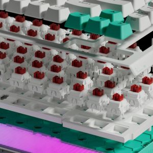 Геймърска механична клавиатура Logitech G512 X 75 - Dual Swap Analog/Mechanical Switch - White