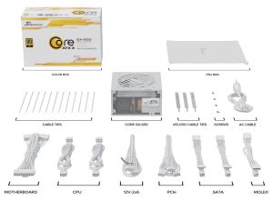 Захранване за компютър Seasonic CORE GX White 650W 80 Plus Gold модулно (1C265GWRT3A12X)