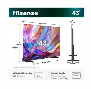 Телевизор Hisense E7S 43" 4K UHD QLED Smart TV