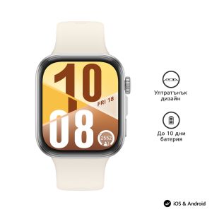 Смарт часовник Huawei Watch Fit 4 1.82" AMOLED 10 дни GPS 5ATM (55020EYL)